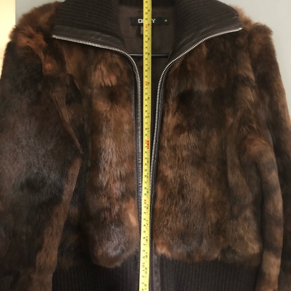 DKNY 100% Rabbit Jacket - Picture 7 of 8